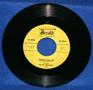 Faye Adams ‎"Angels Tell Me / Tag Along" 1955 7" Vinyl 45rpm Herald H-457 - Picture 1 of 3