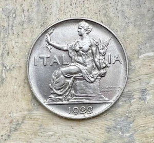 MONEDA DE 1 LIRA ITALIA BUONO DI CASSA AU/SIN CIRCULAR HERMOSA VER FOTOS - Imagen 1 de 2