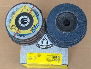 KLINGSPOR 125MM ZIRCONIUM FLAP DISCS 40 GRIT BOX OF 10 - Picture 1 of 1