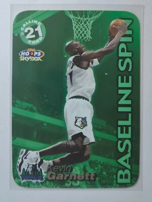 1999 Skybox NBA Hoops Baseline Spin #2 Kevin Garnett - Image 1 of 2