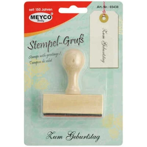 zum Geburtstag - montierter Holzstempel, klassische Form - Meyco (65438) - Bild 1 von 2