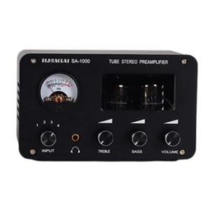 HiFi Vacuum Preamp Tube Stereo 4-way Audio Switcher Box Desktop Headphone Amp - Picture 1 of 11