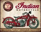 Tin Signs Indian Scout Motorcycles Classic Reproduced From Authentic Vintage Ad