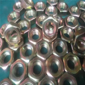 M2.5 M3 M4 M5 M6-M22 Hexagonal Nut White zinc plated 4.8 Grade Nuts - Picture 1 of 2