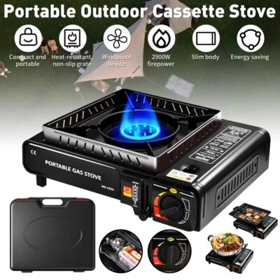 3500W Camping Stove Propane&Butane Windproof Fire Dual Fuel Brass Cooking Burner - Image 1 of 4