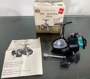 NOS Vintage Kmart 4000 Open-Face Spinning Reel Ball Bearing 4:1 JAPAN - Picture 1 of 19