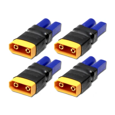 4 Adapter EC5 Female auf XT90 Male Goldstecker Stecker Buchse Lipo Akku RC 90A  - Bild 1 von 4