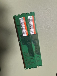 Hynix 256MB 1Rx16 - 2qty PC2-3200U-333-12 HYMP532U646-E3 RAM Matched Set (512mb) - Picture 1 of 2
