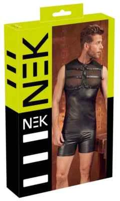 NEK Herren Top Harness S - XL Hot Men Sexy Shirt Schwarz Black Polyester