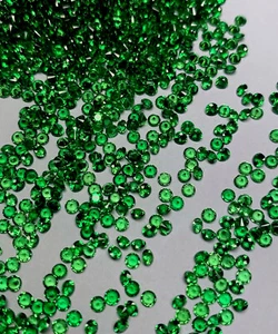 5.04CT 3mm Round 100% Natural Green Tsavorite Loose Gemstone - Picture 1 of 3