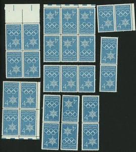 1960 4c US Postage Stamps Scott 1146 Winter Olympics Lot of 27 - Picture 1 of 1