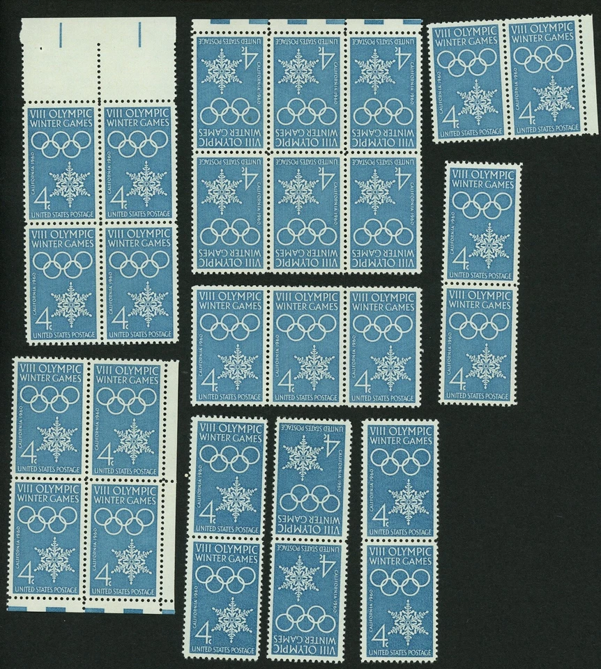 1960 4c US Postage Stamps Scott 1146 Winter Olympics Lot of 27 - Image 1 of 1