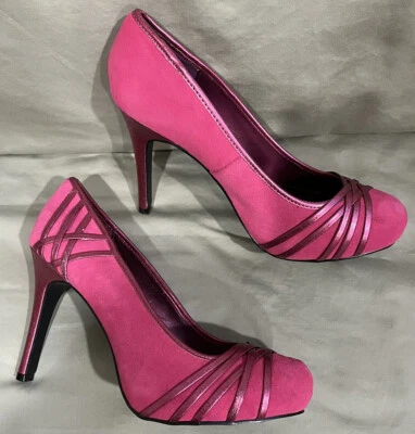 Zapatos de salón Fergie Hope de gamuza rosa oscuro para mujer talla 8,5 (41283601) Foto 1 de 4