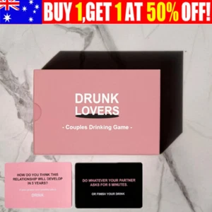 DRUNK LOVERS Couples Drinking Game for Date Night, 54 Game Cards, Couples Games - Picture 1 of 10