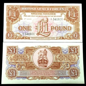 Great Britain / UK British Armed Forces 1 Pound 1956 Banknote World Paper Money - Picture 1 of 1