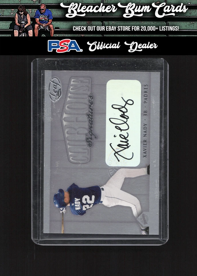 Leaf NNO 2002 Xavier Nady Clubhouse Signatures plateado/100 Foto 1 de 2