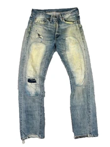 Levis 501 Jeans Mens 30x33 ZXX Big E Selvedge LVC Thrashed Patchwork Tag 32x32 - Picture 1 of 24