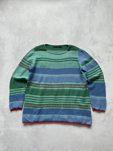 Suéter Pullover Gudrun Sjoden Tejido Algodón Rayas Mujer Talla L - Imagen 1 de 12