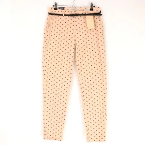 NEW Scotch & Soda Womens Chino Pants Size 25 XS Nude Red Stars with Belt 28in - Bild 1 von 10