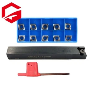 12mm SCACL 1212H09 CNC External Turning Holder + 10PCS CCGT09T304-AK Inserts - Picture 1 of 9