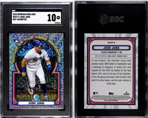 2023 Bowman Mega Box ROY Favoritos Josh Jung ROYF-9 SGC 10 S060 - Imagen 1 de 3