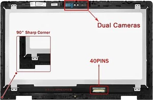 15.6" for Dell 5568 i5568 5578 5579 i5578 LCD Touch Screen Digitizer Assembly - Picture 1 of 5