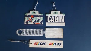 Cubana, Dan-Air, and SAS Airline Baggage Vintage 80's Labels - Picture 1 of 7