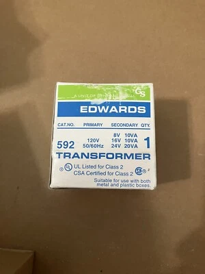 Edwards Chime Transformer Tri-Volt 592 120V Primary 24V-20VA - Image 1 of 2