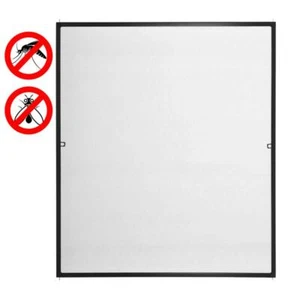 Fliegengitter Insektenschutz Fenster 130x150 cm Mückenschutz Alurahmen Anthrazit - Bild 1 von 3