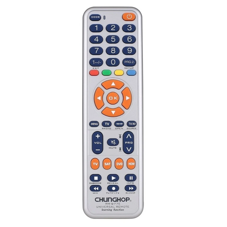 Telecomando Universale Televisore Tv Dvb-T Sat Dvd Vcr Chunghop Rm-977e linq - Immagine 1 di 1
