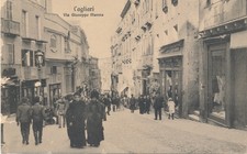 Cartolina Sardegna Cagliari Via Manno.Bellissima Da Collezione.
