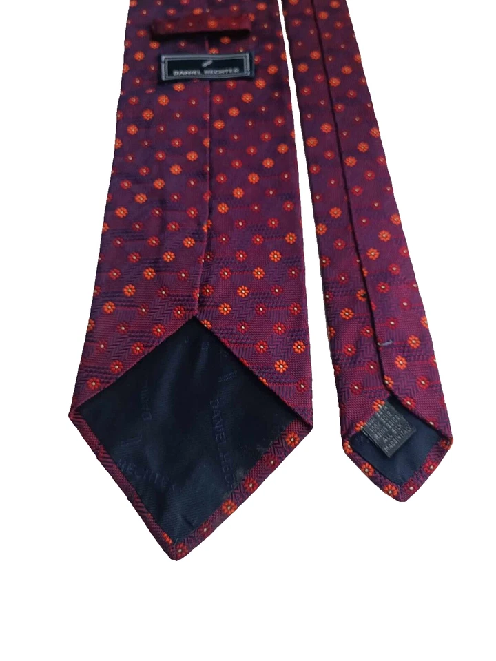 CRAVATTA DANIEL HECHTER SETA MADE IN ITALY SOIE SEIDE SEDA UOMO SILK TIE - Imagen 1 de 4