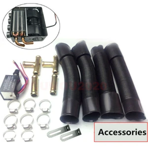 12V Universal Auto Car Underdash Compact Heater Kit 12x Copper Tube+Speed Switch - Picture 1 of 12