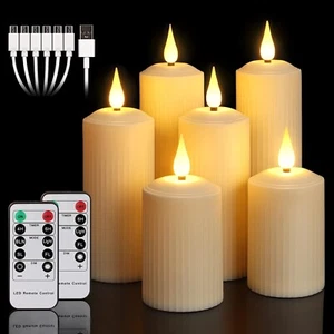 Yunsheng Wiederaufladbare LED Kerzen Mit 10-Tasten Fernbedienung, Outdoor Wasser - Bild 1 von 8