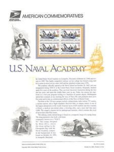 Panel de estampillas conmemorativas #472 32c Academia Naval de los Estados Unidos #3001 USPS - Imagen 1 de 1
