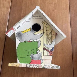 Babar The Elephant decoupage Bird House Decoration - Picture 1 of 6