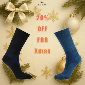 LAULAX Womens Thermal Hiking Boot Socks merino wool Thick Warm Walking 2 pairs - Picture 1 of 9