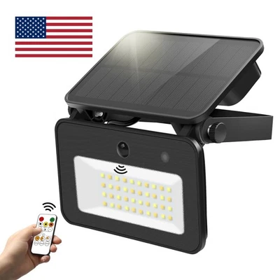 LED Solar Lights Outdoor Motion Sensor Security Wall Lights Flood Lamp US Stock - Image 1 of 4