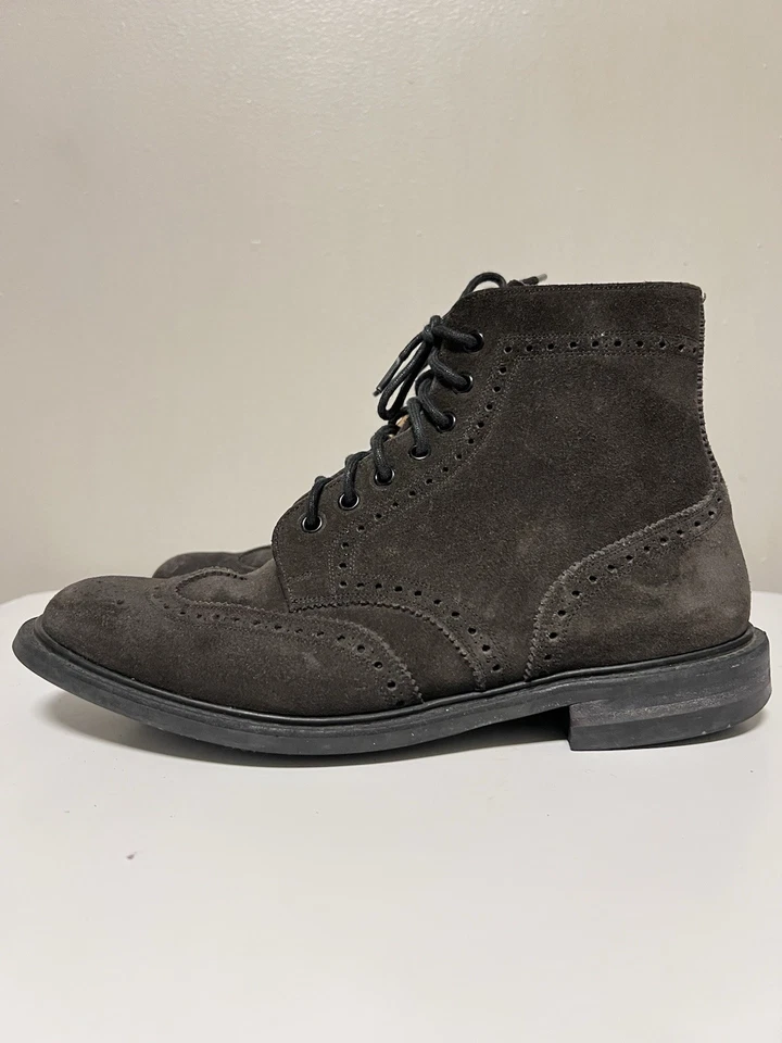 Botas de servicio Church's gris gamuza con cordones hechas en Inglaterra Reino Unido 10 EE. UU. 11 UE 44 Foto 1 de 4