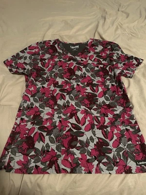 女式 Landau 花卉印花修身磨砂上衣 S 码  — 第 1/4 张图片