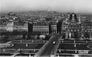 Postcard Paris France Panoramic view from the rooftops of the Louvre RPPC - Picture 1 of 2