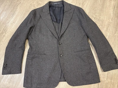 Suitsupply Havana Peak Lapel Sportcoat-Marling & Evans Wool- Gray Houndstooth 46 - Image 1 of 4