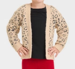 ๐ฅฅ Cat & Jack Girls Leopard Print Open Front Cardigan Size S (6/7)๐ - Picture 1 of 6