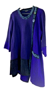 Vintage Damen Lee Andersen Retro 80er Party Shirt Kleid Tunika USA Größe Large - Bild 1 von 6