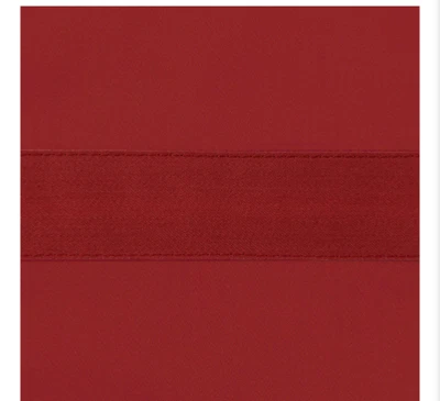 $1020 MATOUK NOCTURNE 600TC KING FLAT SHEET 2 SHAM SET SCARLET RED RIBBON ITALY - Image 1 of 2