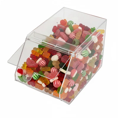 SHOPLINES SUPPLIES LIMITED Pick N Mix Sweet Acrylic Dispenser Bin – Clear Display Holder for Unwrapped