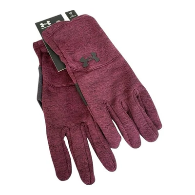 Guantes de lana Under Armour Storm nuevos con etiquetas - negros granates - medianos para hombre Foto 1 de 2