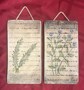 2 PLACAS FLORALES DE CERÁMICA DECORATIVAS HECHAS EN FILIPINAS - Imagen 1 de 15