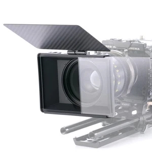 Compact Mini Matte Box for Camera Lens Filters Clamp On 85mm with Top Flag - Picture 1 of 8