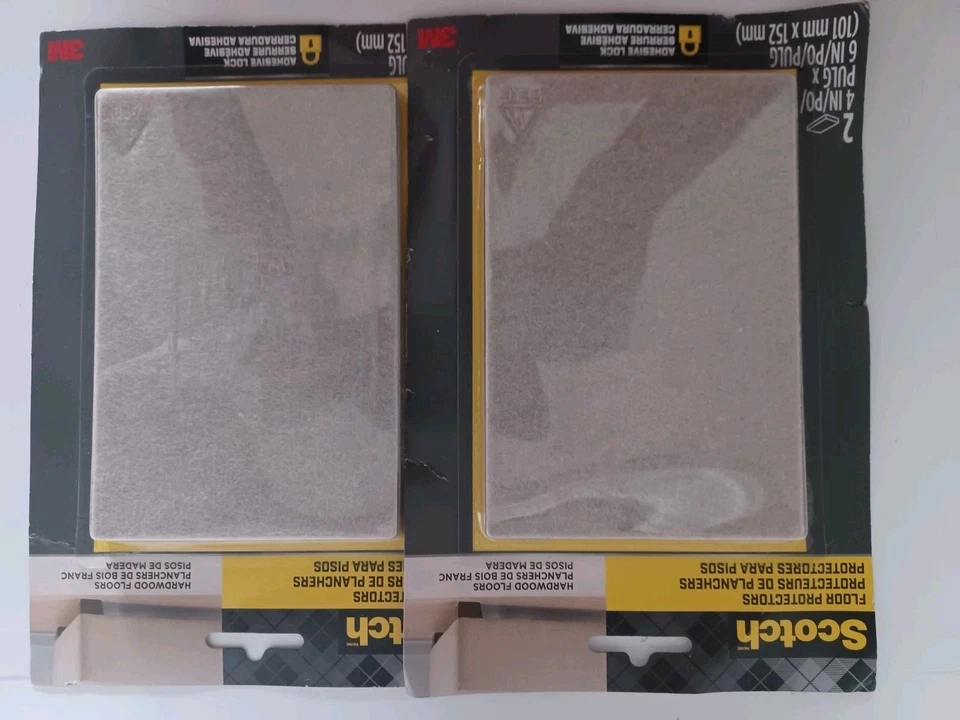 2-Scotch Felt Pads Beige Furniture Floor Protectors 2 Pack 4x6 Inch - Image 1 of 4